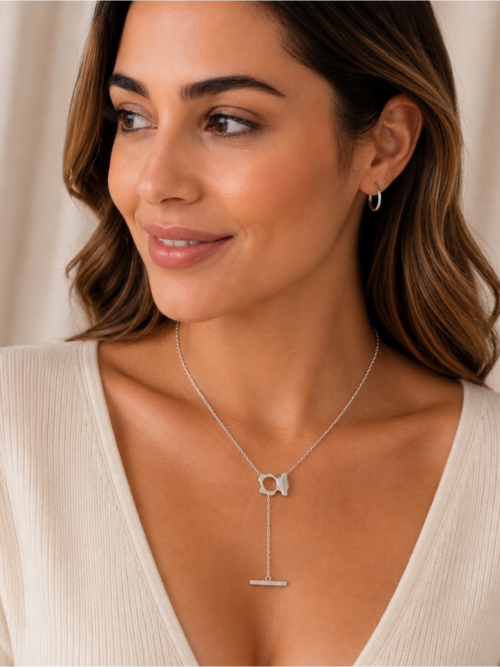 New! 🆕 I- Bear short necklace in sterling silver with bear motif 925 43CM
